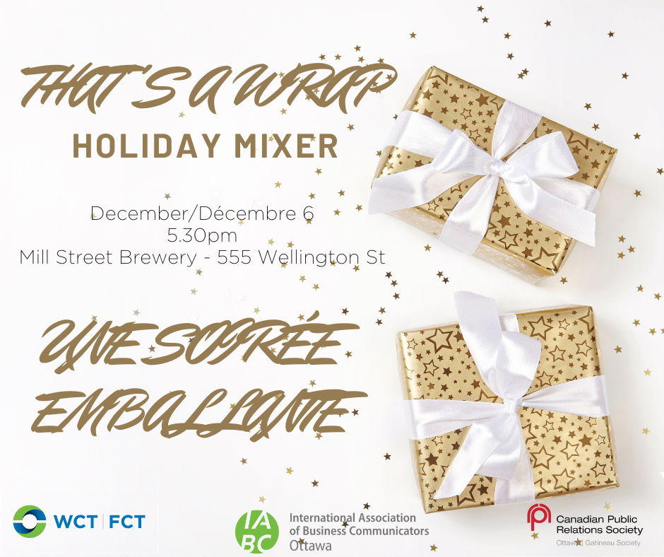 That’s a wrap! Une soirée emballante! – Ottawa Communications Holiday Mixer
